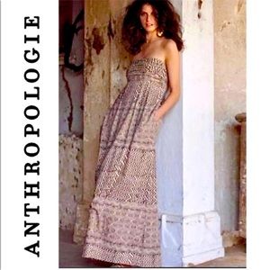 Anthropologie Edme & Esyllte Hypnotic Maxi Dress With Pockets Size 6